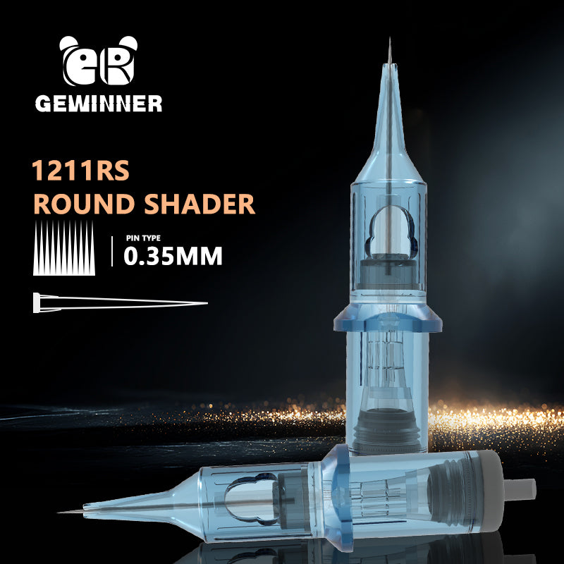 Gewinner 12RS Tattoo Needle Cartridge -Round Shader（0.35mm）